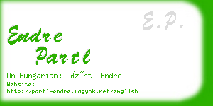 endre partl business card